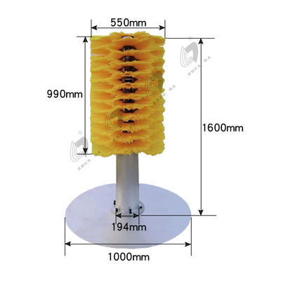 Massage Stand On Land Cow Body Brush 550mm Yellow