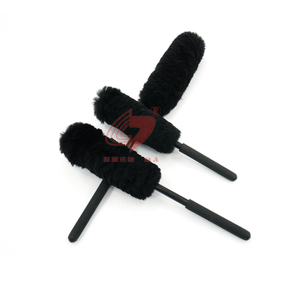 Soft Bristle Car Wheel Detailing Brush Black 3 Pieces Set